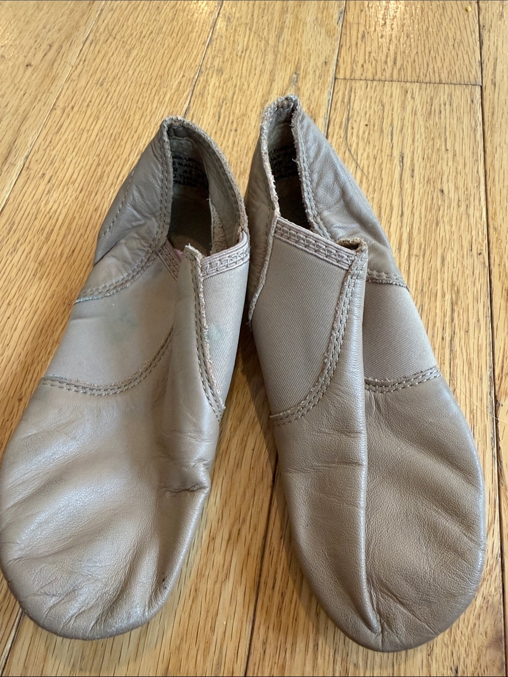 Capezio Taupe Slip-On Kids Dance Sneakers